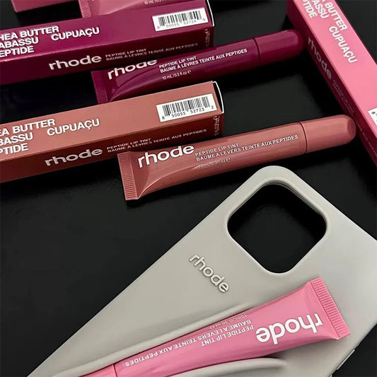 Lemontini Makeup Cheek Blush Cream Blusher Stick Lip Gloss Phone Case For iPhone Toast SALTY TAN Raspberry Ribbon Lipstick INS